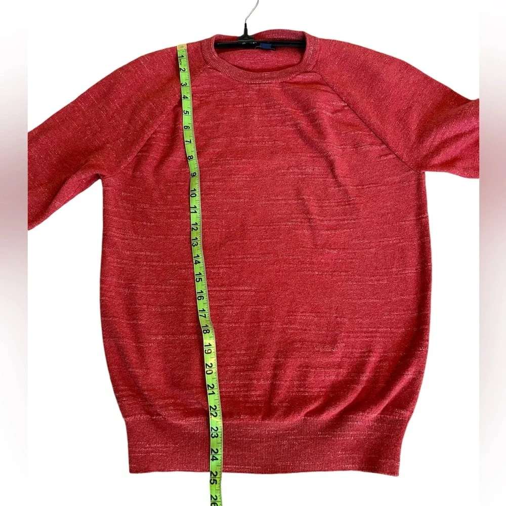 J CREW Red Men’s Raglan Budded Crew Neck Sweater Size Small